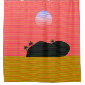 Sunset Island Douchegordijn (Voorkant)