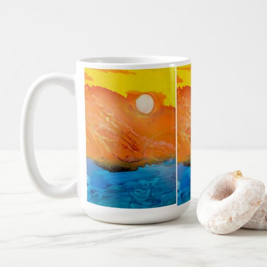 Sunset Island Koffiemok (Met donut)
