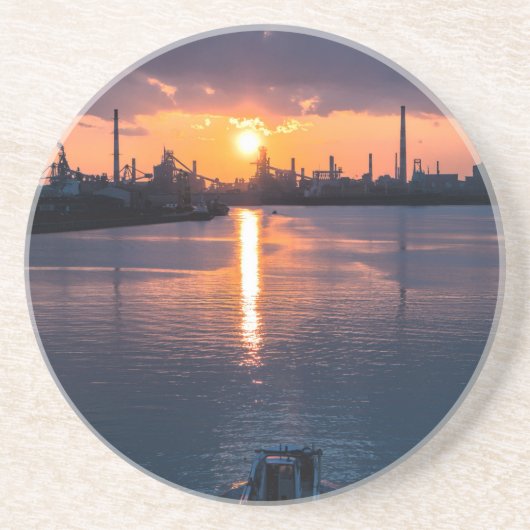 Sunset Japan Sky Zandsteen Onderzetter (Voorkant)