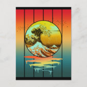  Sunset Japanese Kanagawa Wave Ocean Briefkaart (Voorkant)