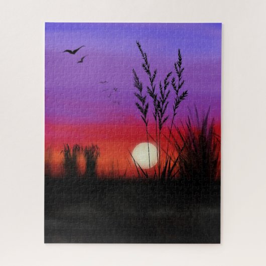 Sunset Jigzaag Puzzle Legpuzzel (Verticaal)