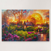 Sunset Jigzaag Puzzle Legpuzzel (Horizontaal)