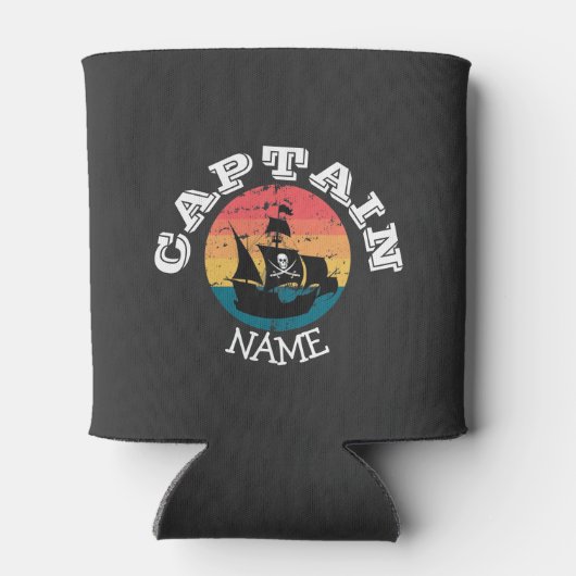 Sunset Jolly Roger Pirate Party Ship Blikjeskoeler (Achterkant)