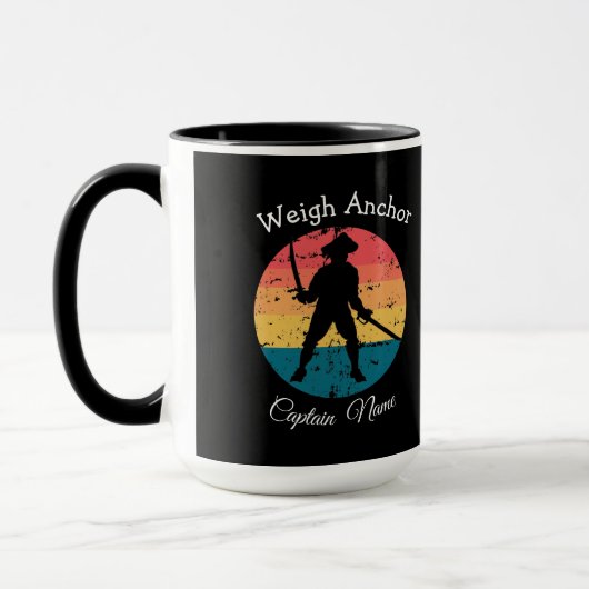 Sunset Jolly Roger Pirate Party Ship Mok (Links)