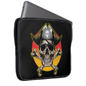 Sunset Jolly Roger Skull-laptophoes Laptop Sleeve (Voorkant Rechts)