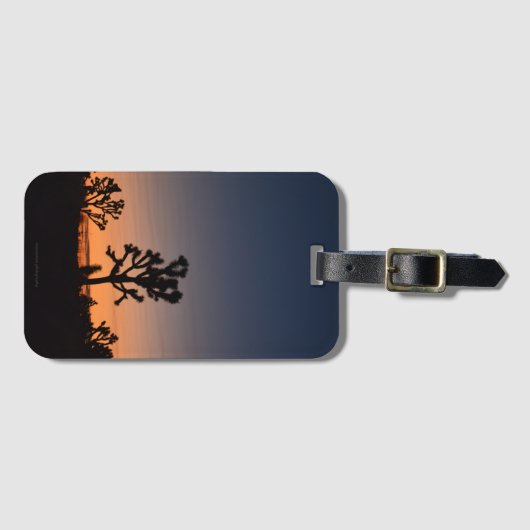 Sunset Joshua Trees Bagagelabel (Voorkant (horizontaal))