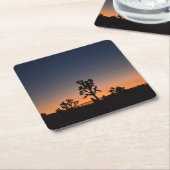 Sunset Joshua Trees Kartonnen Onderzetters (Schuin)