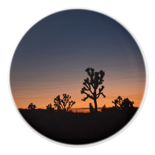 Sunset Joshua Trees Keramische Knop (Voorkant)