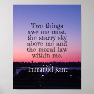 Sunset Kant Motivatie Quote Awe Poster