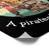 Sunset Kapitein Rum Party Pirate Poster (Hoek)