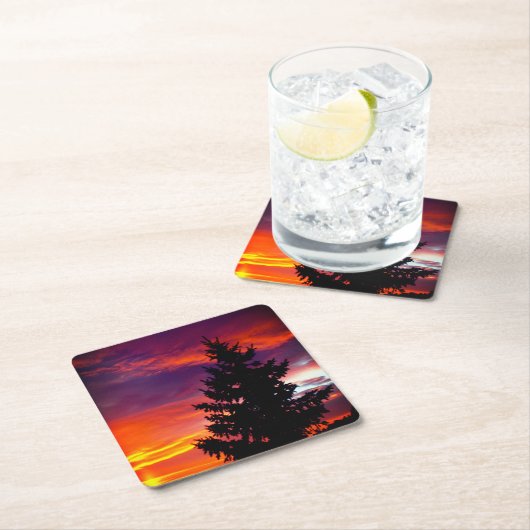 Sunset Kartonnen Onderzetters (Insitu)