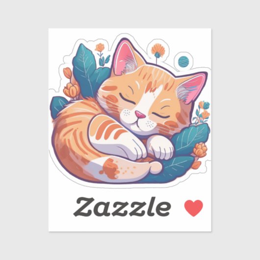 Sunset Kat Sticker (Vel)