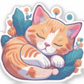 Sunset Kat Sticker (Voorkant)