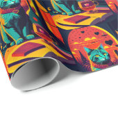 Sunset kattenboeken en wijn cadeaupapier (Rol Hoek)