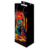 Sunset kattenboeken en wijn cadeautas (Achterkant Gekanteld)