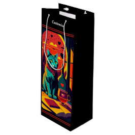 Sunset kattenboeken en wijn cadeautas