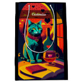 Sunset kattenboeken en wijn medium cadeauzakje (Voorkant)