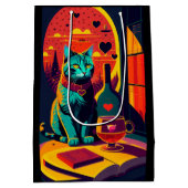 Sunset kattenboeken en wijn medium cadeauzakje (Achterkant)