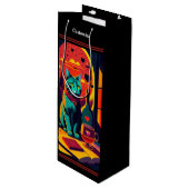 Sunset kattenboeken en wijn wijn cadeautas (Voorkant Gekanteld)