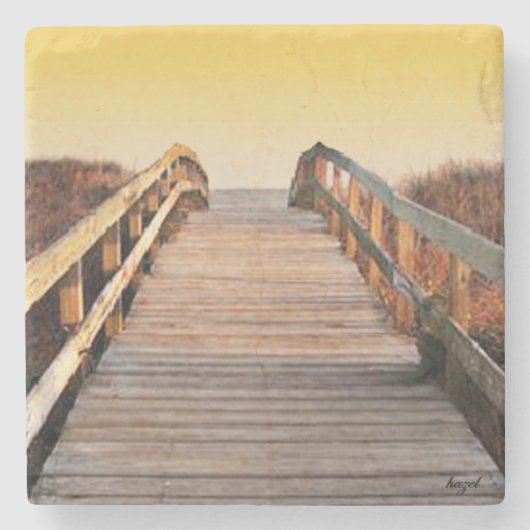 Sunset Kiawah Island, South Carolina Marble Coaste Stenen Onderzetter (Voorkant)