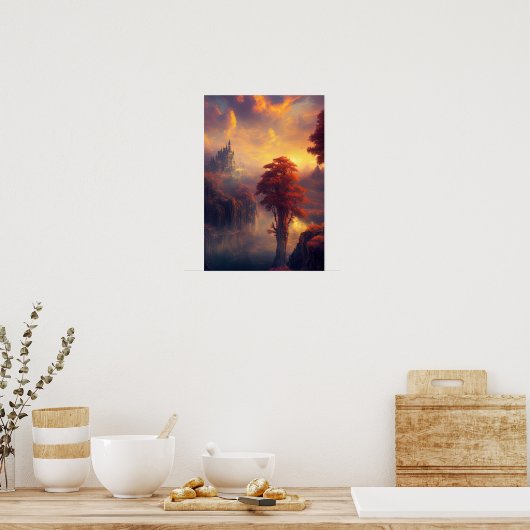 Sunset Kingdom, The Enchanted Castle Poster (Keuken)