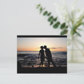 Sunset Kiss Briefkaart (Staand voorkant)