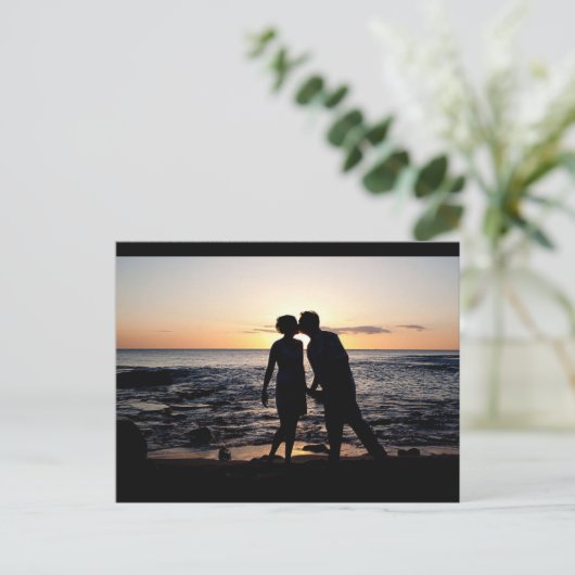 Sunset Kiss Briefkaart (Staand voorkant)