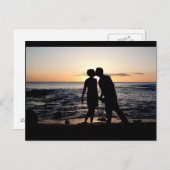 Sunset Kiss Briefkaart (Voorkant / Achterkant)