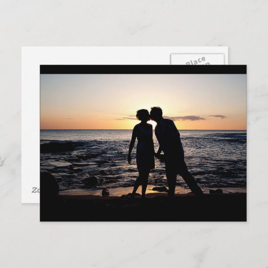 Sunset Kiss Briefkaart (Voorkant / Achterkant)