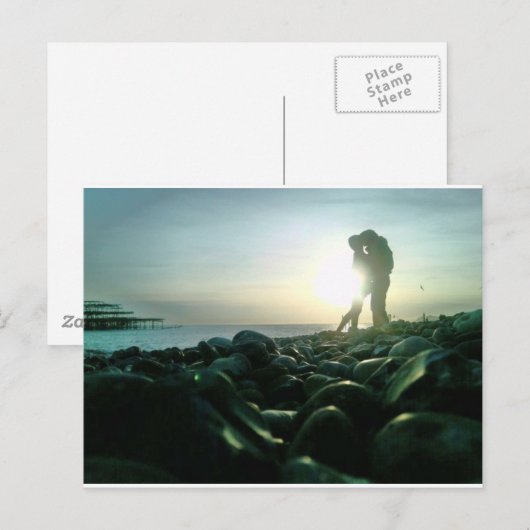 Sunset Kiss Briefkaart (Voorkant / Achterkant)