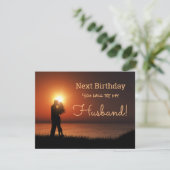 Sunset Kiss Happy Birthday Future Husband Feestdagenkaart (Staand voorkant)