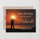 Sunset Kiss Happy Birthday Future Husband Feestdagenkaart<br><div class="desc">Sunset Kiss Happy Birthday Future Husband Holiday Kaart.</div>