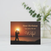 Sunset Kiss Happy Birthday Future Wife Feestdagenkaart (Staand voorkant)