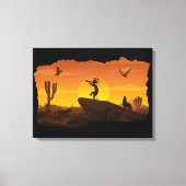 Sunset Kokopelli Canvas Print (Voorkant)