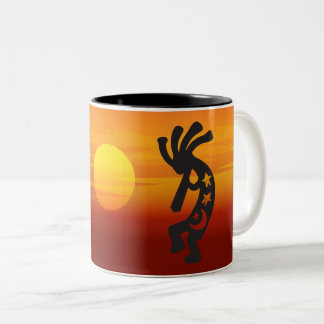Sunset Kokopelli Tweekleurige Koffiemok