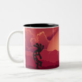 Sunset Kokopelli Tweekleurige Koffiemok (Links)