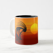Sunset Kokopelli Tweekleurige Koffiemok (Voorkant links)