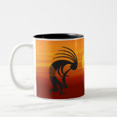 Sunset Kokopelli Tweekleurige Koffiemok (Links)