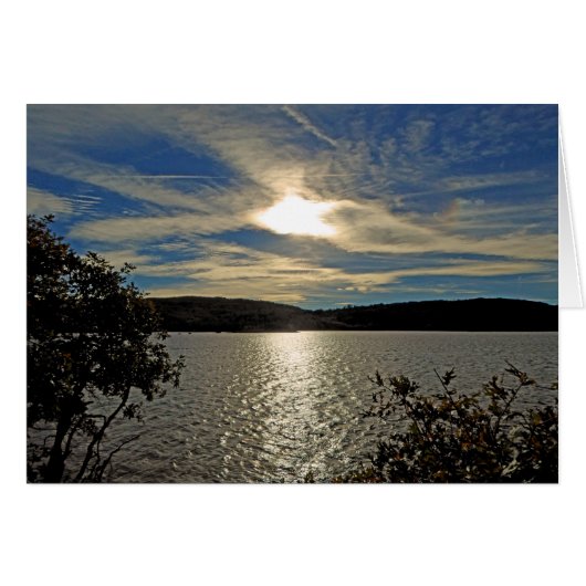Sunset Kolob Reservoir Utah Blank Wenskaart (Voorkant Horizontaal)