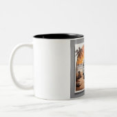 "Sunset Kombi Beach Mug - Coastal Adventure Cup" Tweekleurige Koffiemok (Links)