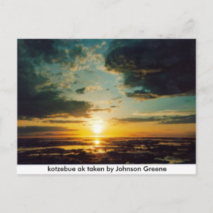 SUNSET KOTZ jg, kotzebue, genomen door Johnson Gr. Briefkaart