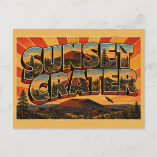 Sunset Krater Arizona Slakkenkegel Vulkanische Kun Briefkaart