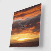 Sunset Lahaina Maui Hawaii Vierkante Klok (Hoek)