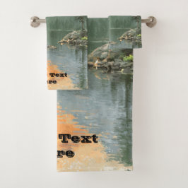 Sunset Lake Bad Handdoek