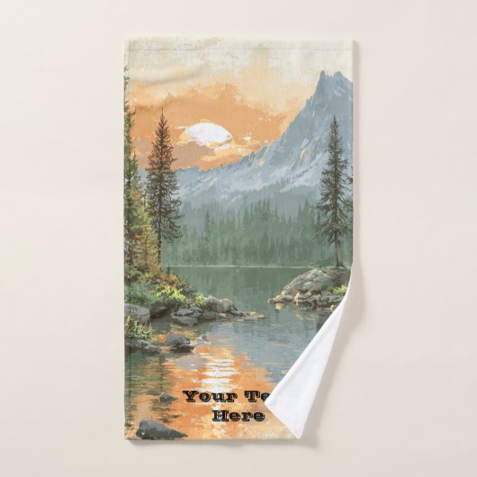 Sunset Lake Bad Handdoek (Handdoek)