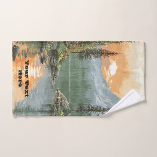 Sunset Lake Bad Handdoek (Handdoek)
