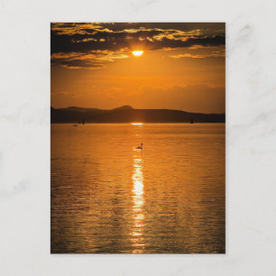 Sunset, Lake Balaton, Hongarije Briefkaart