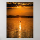 Sunset, Lake Balaton, Hongarije Poster (Voorkant)