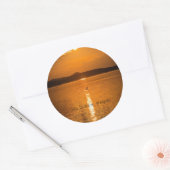 Sunset, Lake Balaton, Hongarije Ronde Sticker (Envelop)