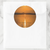 Sunset, Lake Balaton, Hongarije Ronde Sticker (Tas)
